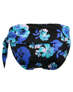 Pour Moi Portofino Foldover Tie Bikini Brief Black Floral