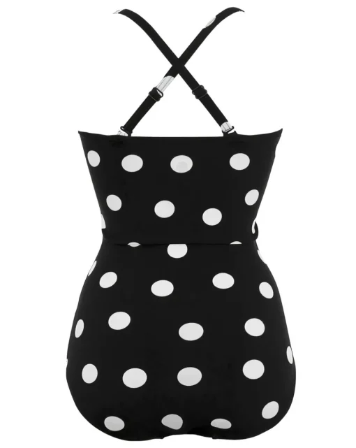 Pour Moi Santa Monica Tummy Control Strapless Swimsuit Black/White