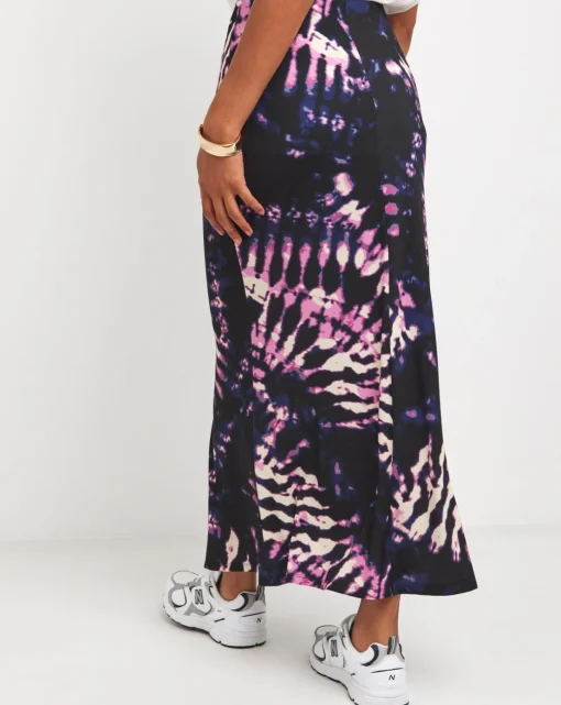Printed Jersey Pull On Maxi Slip Skirt
