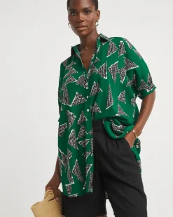Printed Oversized Blouse