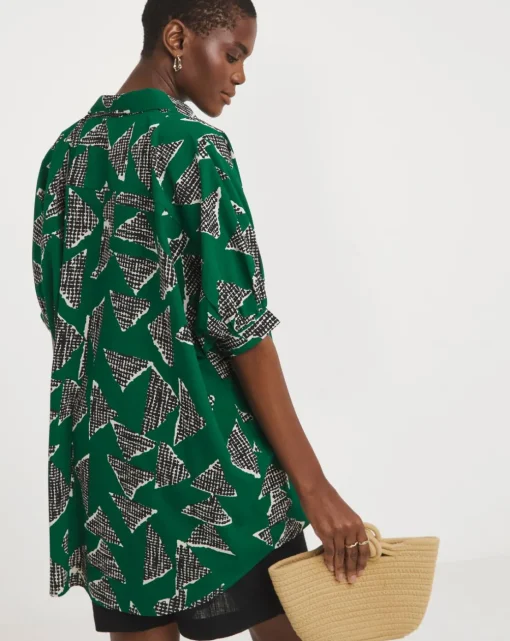 Printed Oversized Blouse