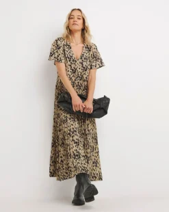 Printed Pleated Kilt Dress