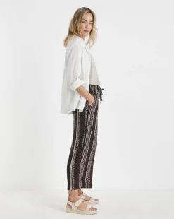 Printed Spun Viscose Wide Leg Culotte