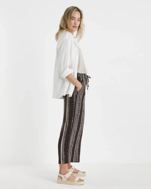 Printed Spun Viscose Wide Leg Culotte