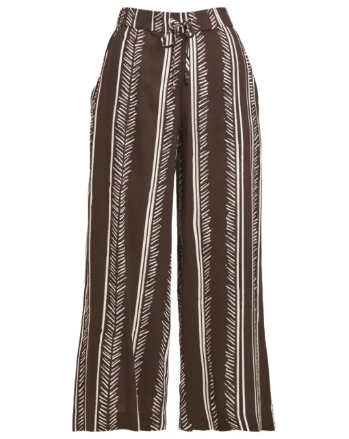 Printed Spun Viscose Wide Leg Culotte