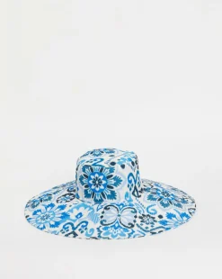 Printed Tie Detail Sun Hat