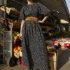 Puff Sleeve Cotton Maxi Dress