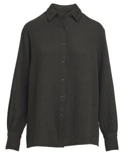 Pure Cotton Textured Relaxed Long Sleeve Shirt