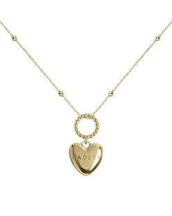 Radley 18ct Gold Plated Hanging Heart Pendant Necklace