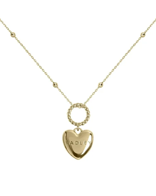 Radley 18ct Gold Plated Hanging Heart Pendant Necklace