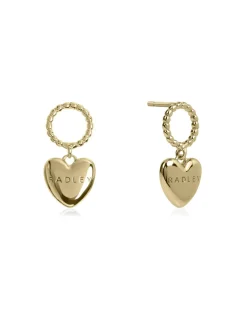 Radley 18ct Gold Plated Hanging Heart Earrings