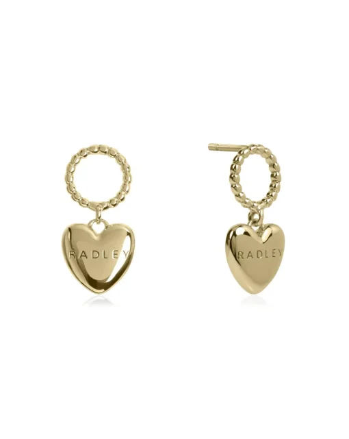 Radley 18ct Gold Plated Hanging Heart Earrings
