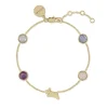 Radley 18ct Gold Plated Multi Stone Jumping Dog Charm Bracelet