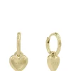 Radley 18ct Gold Plated Padlock Heart Charm Hoop Earrings