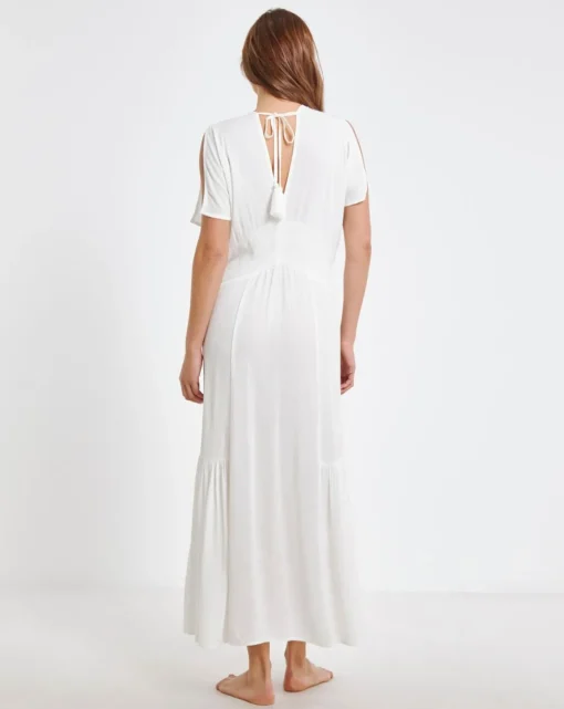 Rayon Crepe Maxi Beach Dress