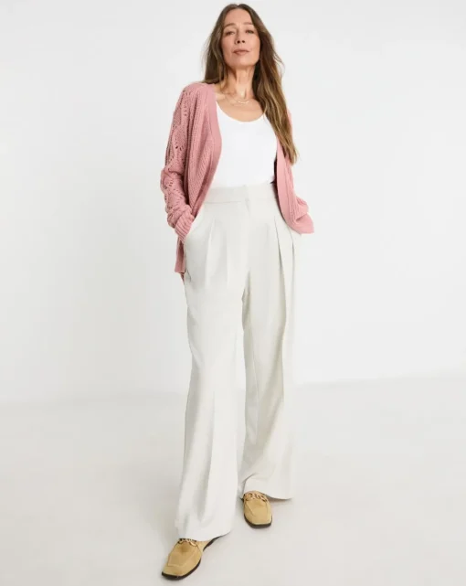 Rose Edge To Edge Stitch Sleeve Cardigan