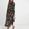 Ruched Seam Detail Midi Dress