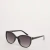 Sarah Black Wide Frame Sunglasses