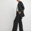 Satin Jacquard Wide Leg Trouser