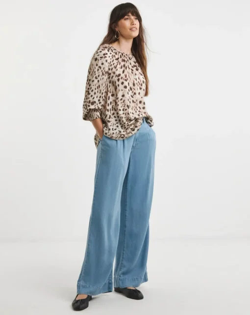 Satin Raglan Sleeve Blouse Blouse