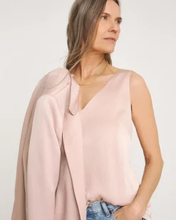 Satin V Neck Vest Top