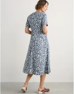 Seasalt Cornwall Fox Path Dress Shadow Blossom Indigo