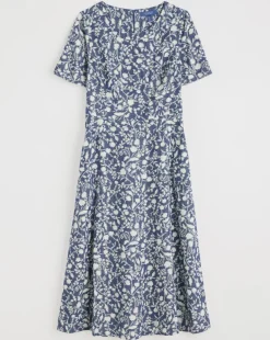 Seasalt Cornwall Fox Path Dress Shadow Blossom Indigo