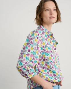 Seasalt Cornwall Hope Cottage Blouse Spring Tulips Chalk