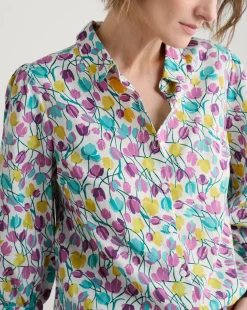 Seasalt Cornwall Hope Cottage Blouse Spring Tulips Chalk