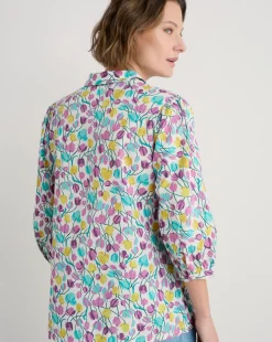Seasalt Cornwall Hope Cottage Blouse Spring Tulips Chalk