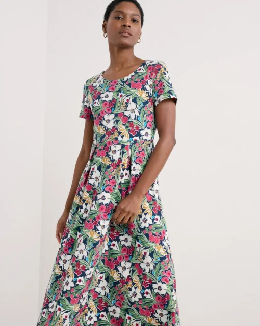Seasalt Cornwall s/s Veronica Dress Garden Flowers Night