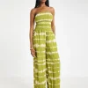 Shirred Bandeau Beach Jumpsuit