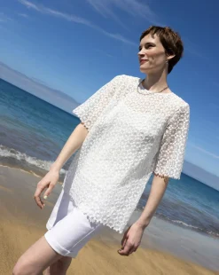 Short Sleeve Lace Top With Cami