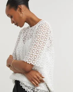 Short Sleeve Lace Top With Cami