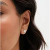 Simply Silver 925 CZ Pave Clover Studs