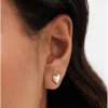 Simply Silver 925 Polished Heart Studs