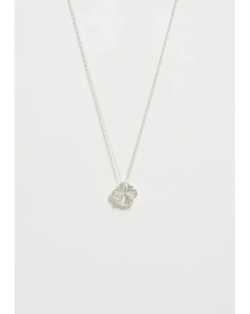 Simply Silver CZ Cut Clover Pendant