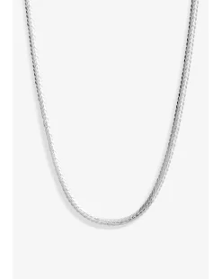 Simply Silver Flat Herringbone Necklace