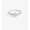 Simply Silver Pave Clover Ring
