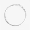 Simply Silver Sterling Silver 925 Fine Flat Snake Necklace