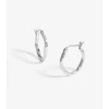 Simply Silver Sterling Silver 925 Polished Molten Hoop Earrings