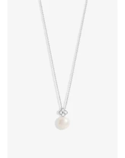 Simply Silver Sterling Silver 925 Clover And Pearl Pendant