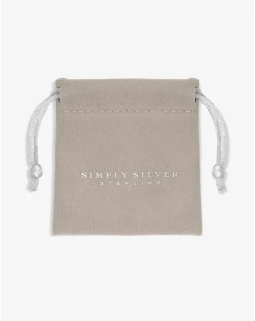 Simply Silver Sterling Silver 925 Polished And Crystal Kiss Stud Earrings
