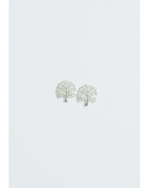 Simply Silver Sterling Silver 925 Polished Meaningful Tree Stud Earrings