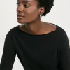Slash Neck 3/4 Sleeve Top