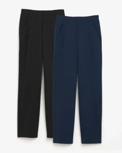 Slimma 2 Pack Pull On Tapered Trousers Regular