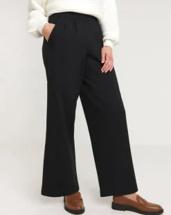Slimma Black Comfort Fit Wide Leg Trouser Regular