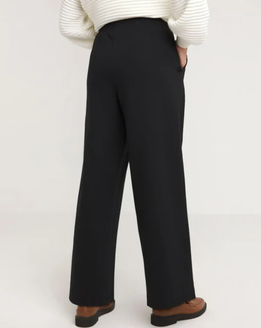 Slimma Black Comfort Fit Wide Leg Trouser Regular