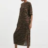 Soft Touch Half Sleeve Midi T-Shirt Dress
