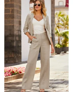 Sosandar 100% Linen Wide Leg